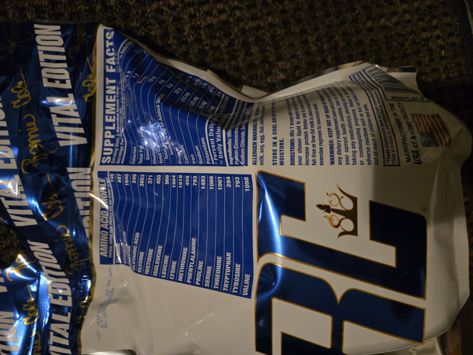 60 Servings Whey Protein Ronnie Coleman Strawberry Vital Edition