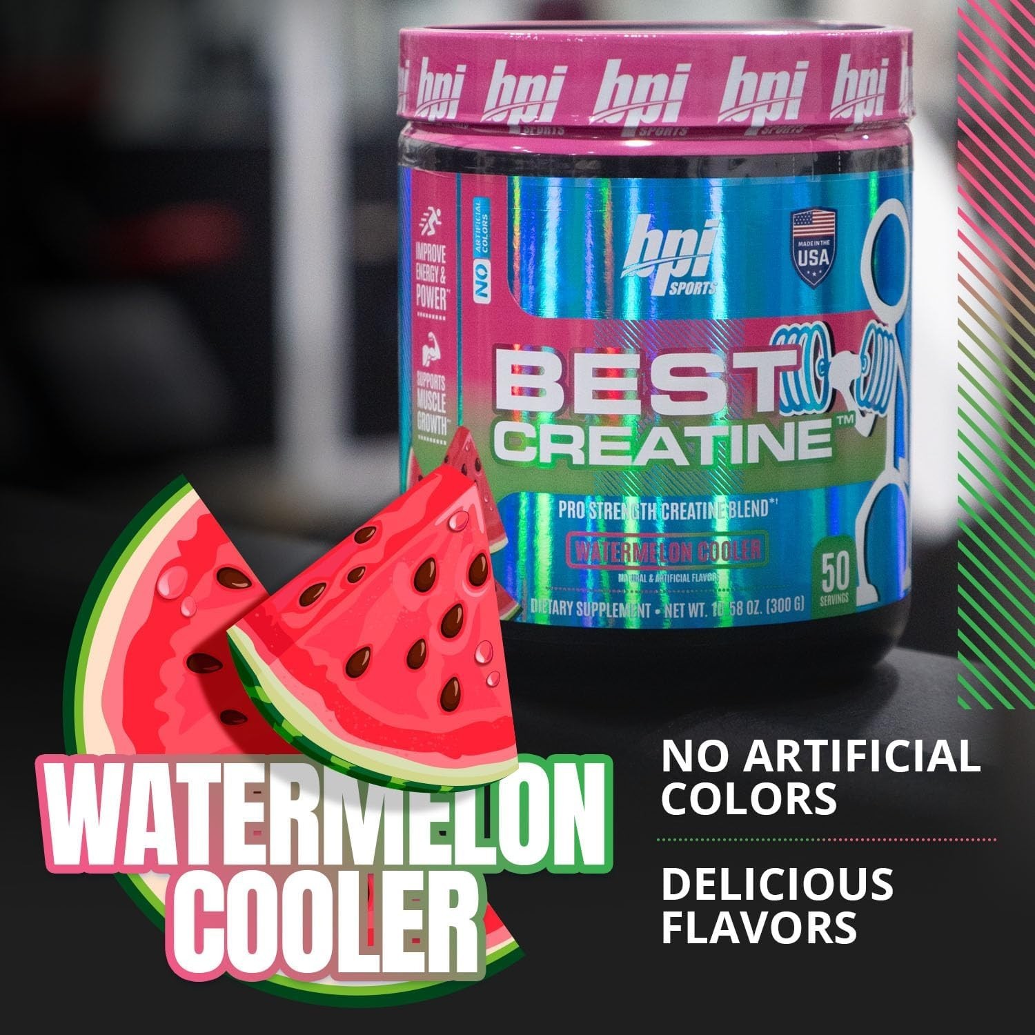 BPI Sports – Best Creatine Watermelon 300 grams- Muscle Growth – ***CLUMPY***
