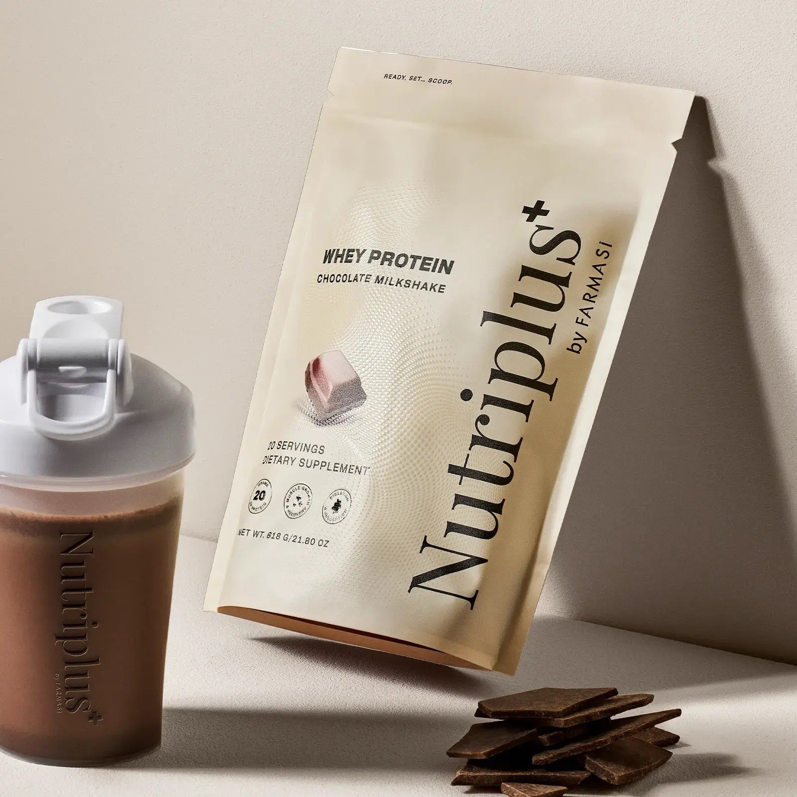 Farmasi Nutriplus+ Whey Protein Chocolate Milkshake Flavor 20 Servings New