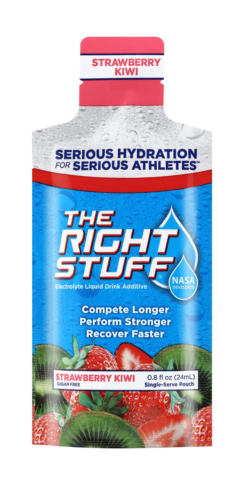 The Right Stuff Electrolyte Drink Concentrate – 10 Pouch – Strawberry Kiwi