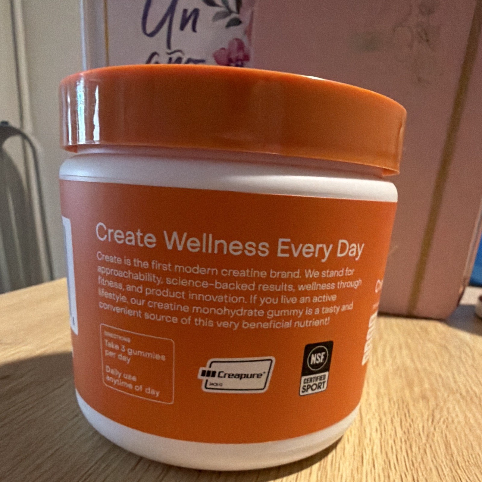 Create Creatine Monohydrate Gummies Orange 45 Ct Gluten-Free NSF Sport