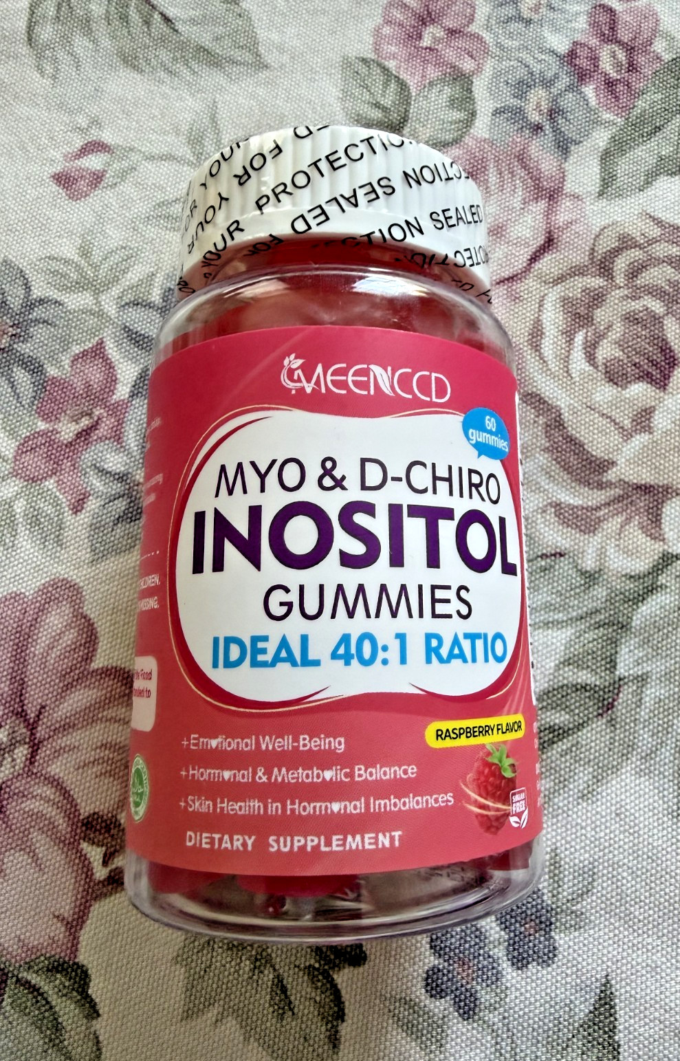 MEENCCD Myo-Inositol & D-Chiro Inositol Gummies, 40:1 Ratio Inositol