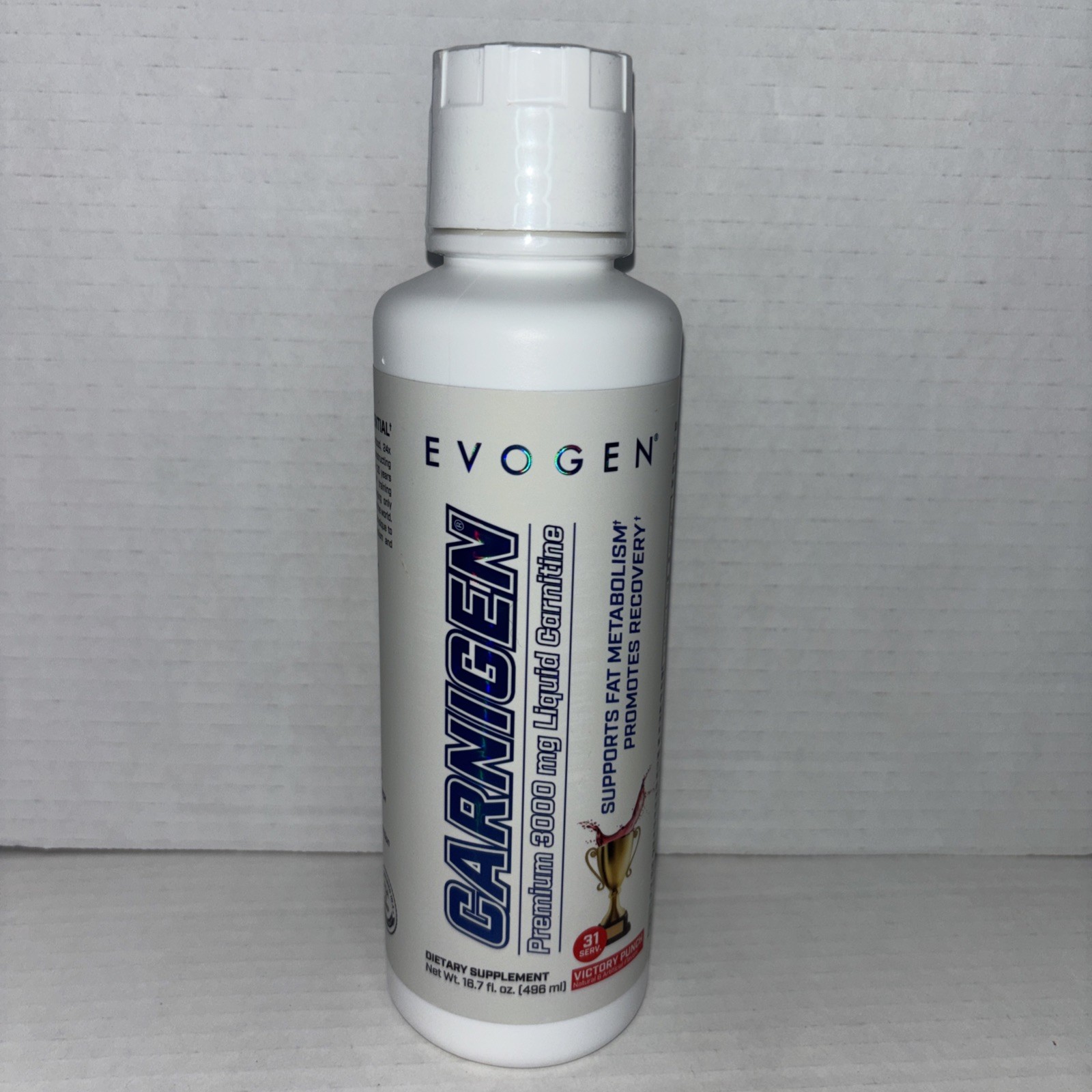 EVOGEN Carnigen Premium 3000mg Liquid Carnitine (16.7 fl. oz) 31 Servings-NEW