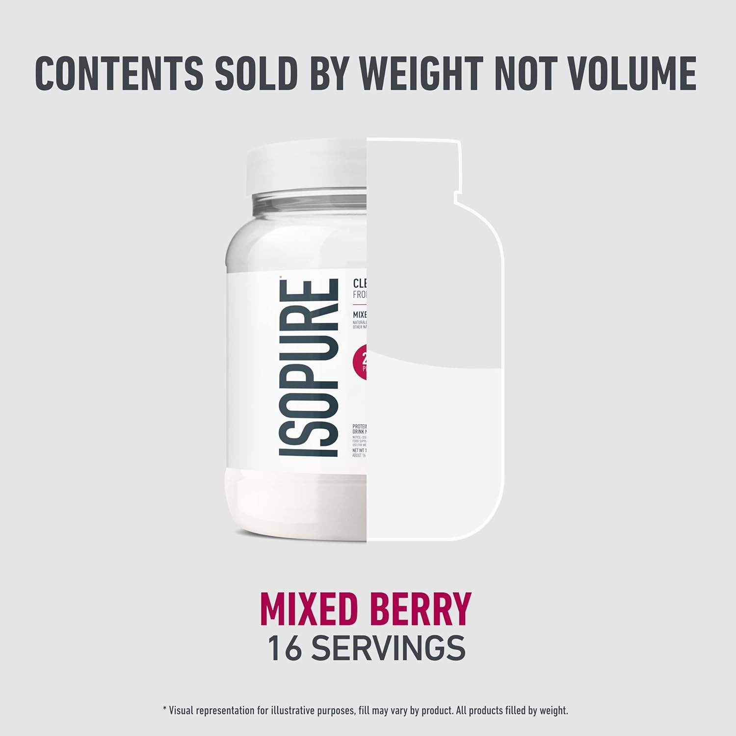 Clear Whey Isolate Protein Powder, Lactose Free, Gluten Free, Naturally Flavored
