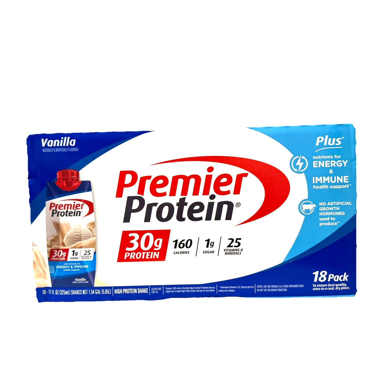 Premier Protein Shake Vanilla High 30g Pr 18 PACK 11Oz Energy Immune Sup BB:5/26
