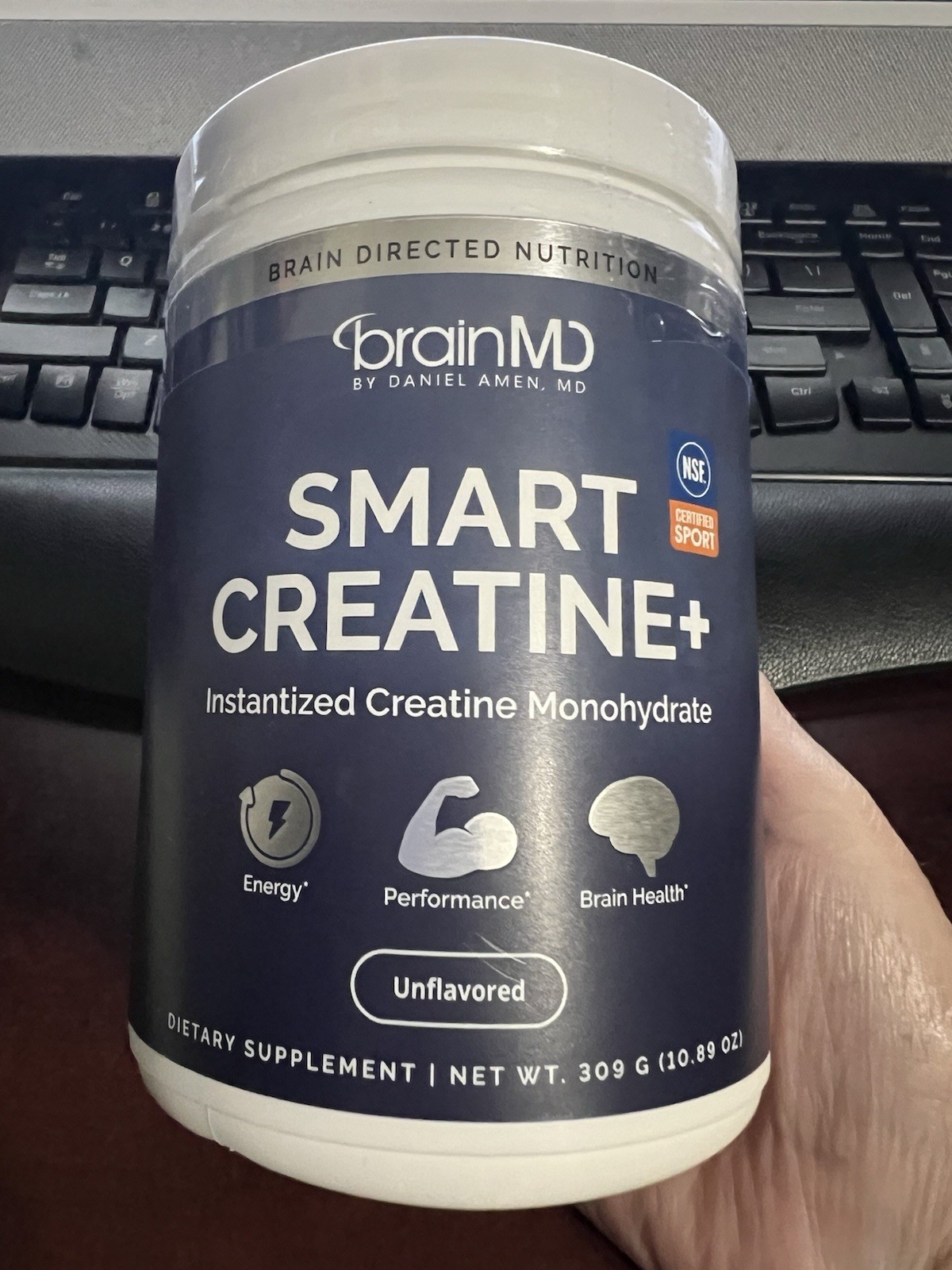 BrainMD Smart Creatine+ Instantized Creatine Monohydrate Unflavored 309g NEW