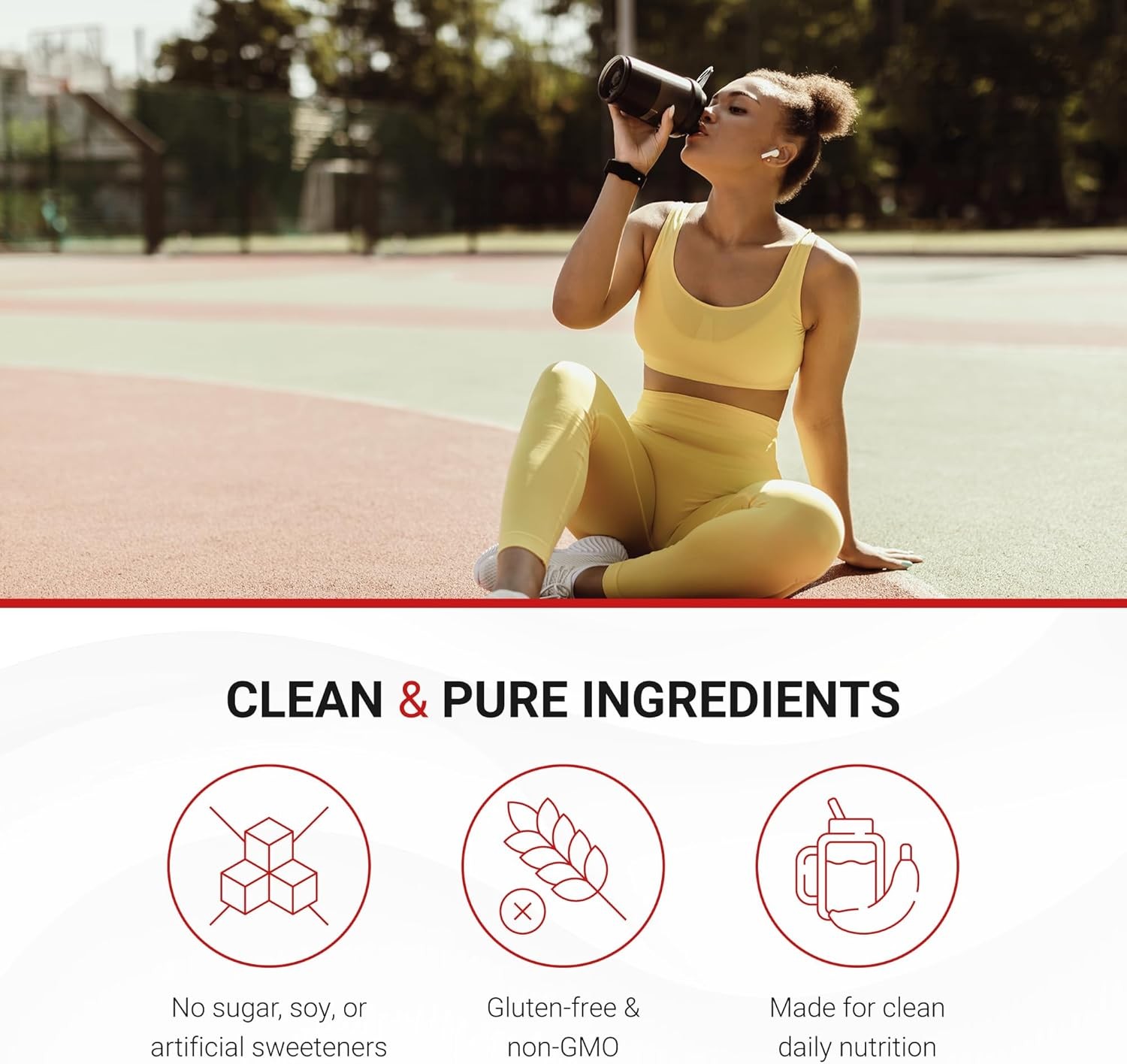 Whey Protein Powder Vanilla 550g Collagen Hyaluronic Acid No Sugar Added