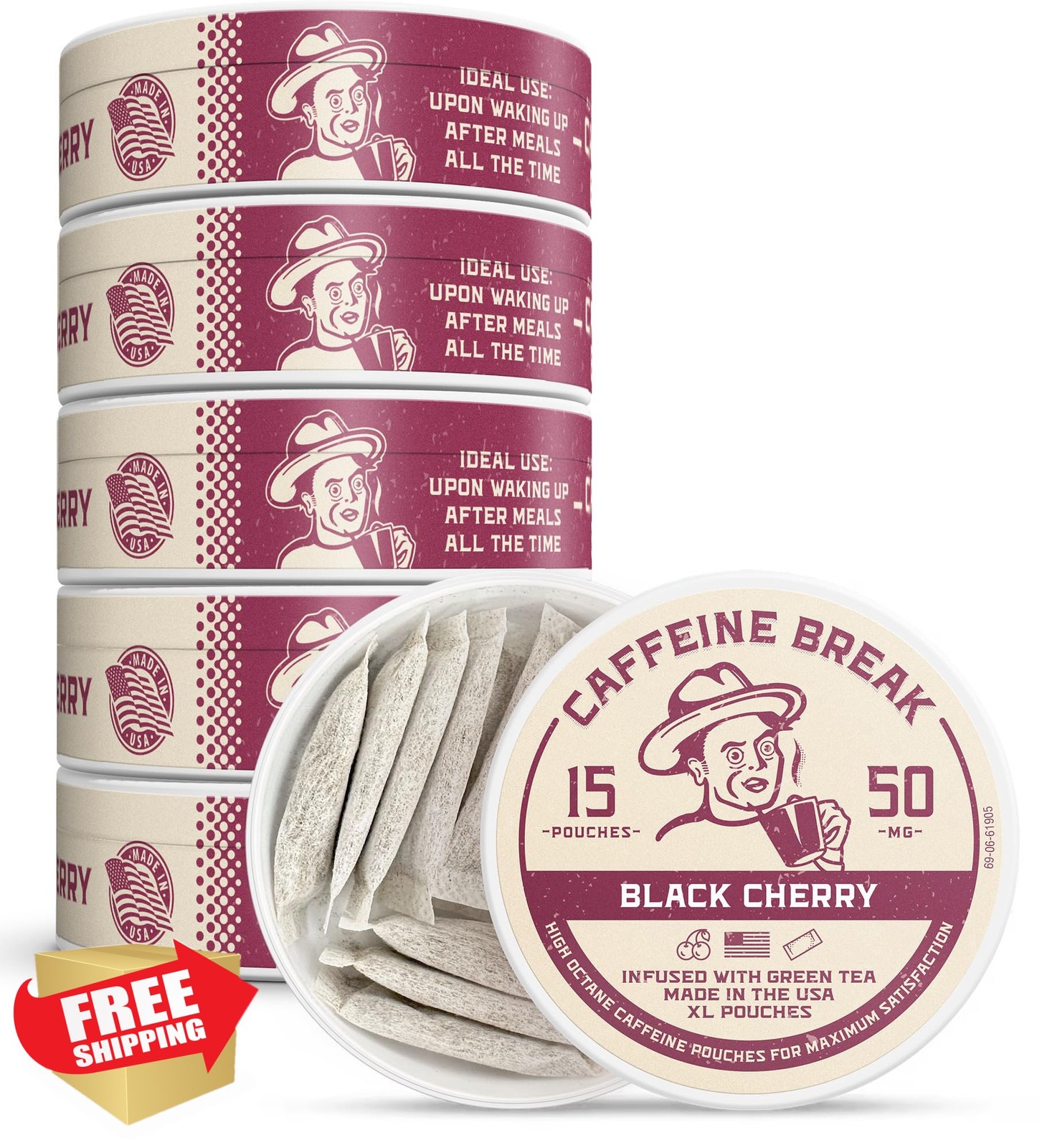 ALP Supply Caffeine Break Black Cherry Pouches 50mg 15pc Energy USA