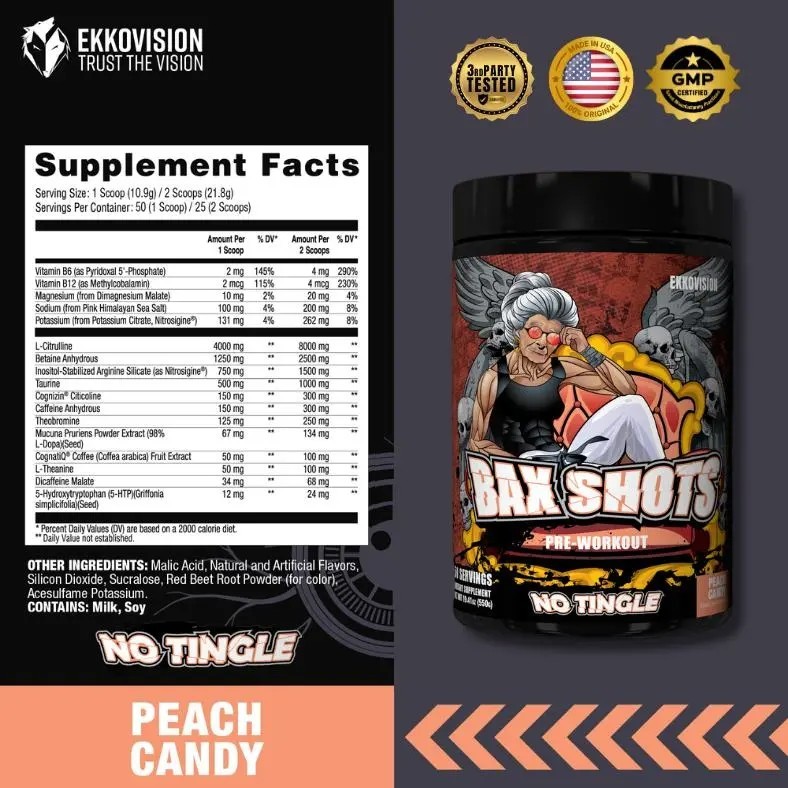 Ekko Bax Shots Preworkout 50 Servings – Official Account
