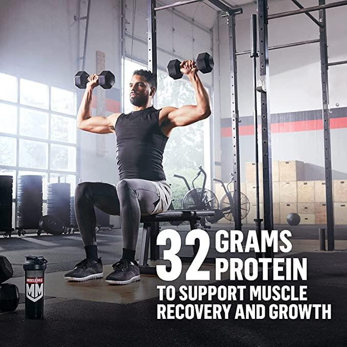 Muscle Milk Genuine Protein Powder, Chocolate, 1.93 Pounds, 12 Servings, 32g 2g
