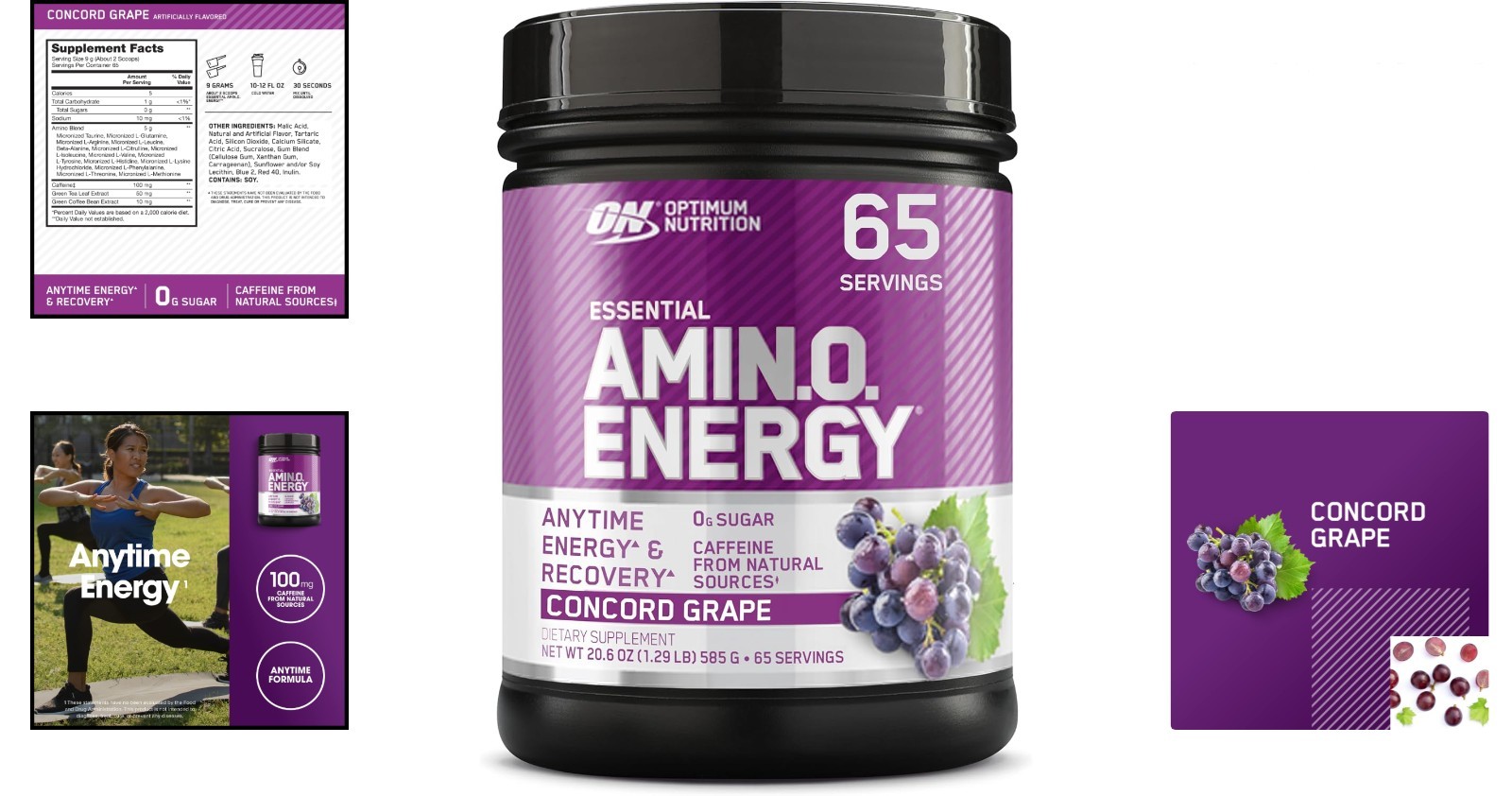 Keto-Friendly Amino Energy – Green Tea & BCAAs for Mental Focus – 20.64 Oz