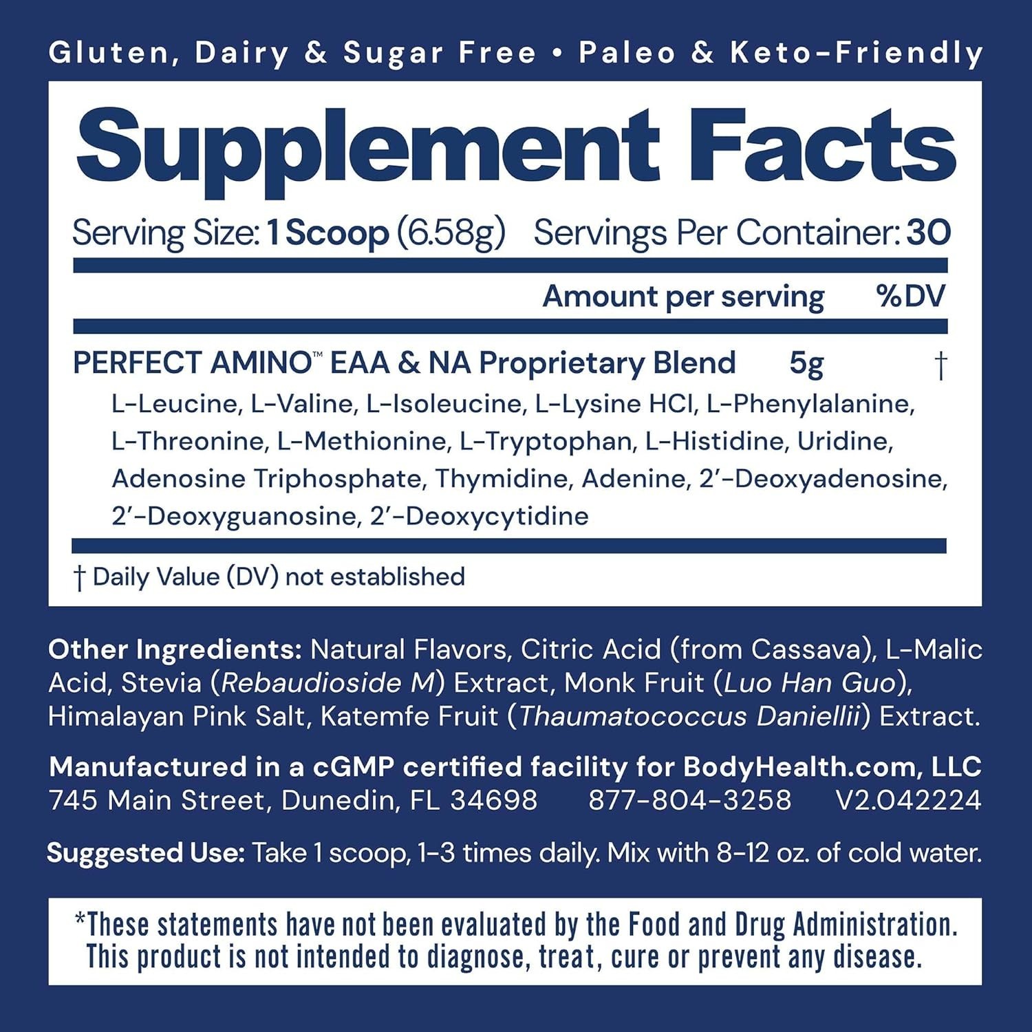 Perfectamino Powder – BCAA and EAA Powder for Pre and Post Workout – Amino Acid