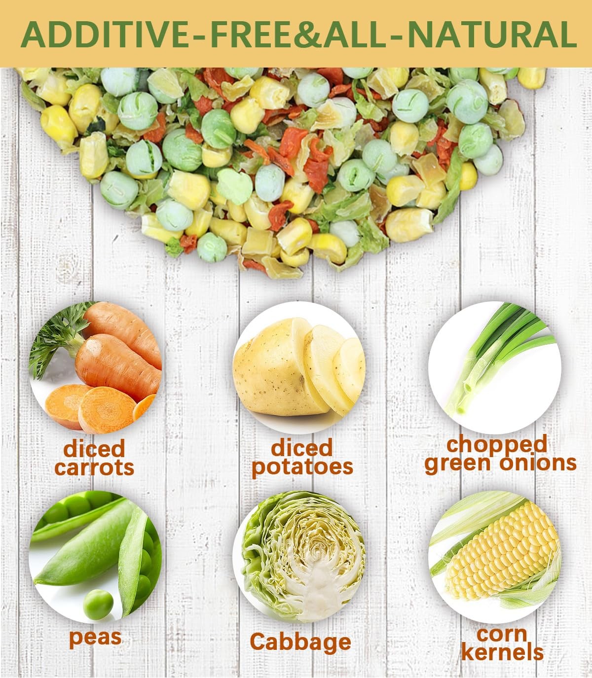 Dried Ramen Toppings, 220G/7.76OZ Dehydrated Vegetables, Natural Freeze Dried…