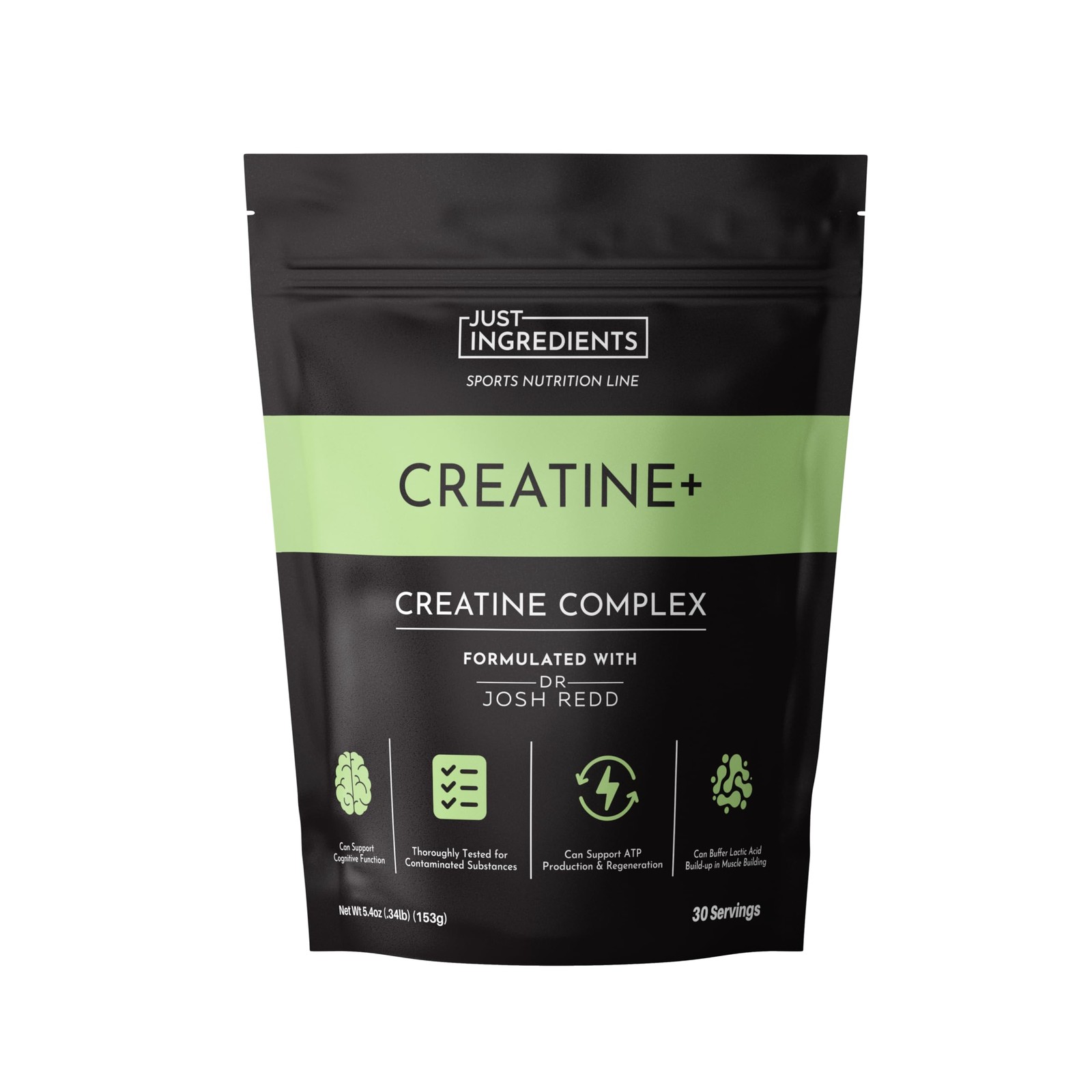 JUST INGREDIENTS Creatine Monohydrate Powder with Rejen Fulvic Mineral Comple…