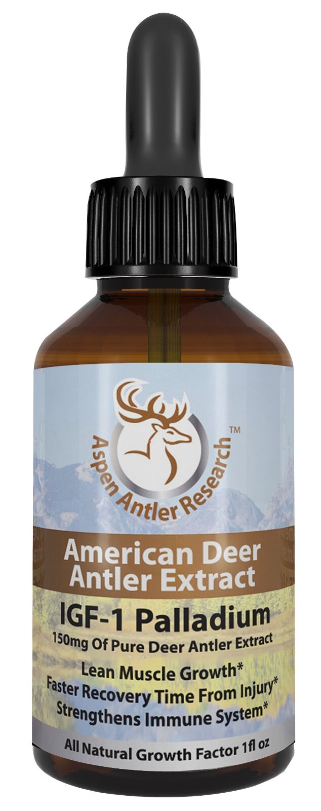 Deer Antler Velvet Extract IGF-1 Palladium 150mg 100% American Antler Velvet!