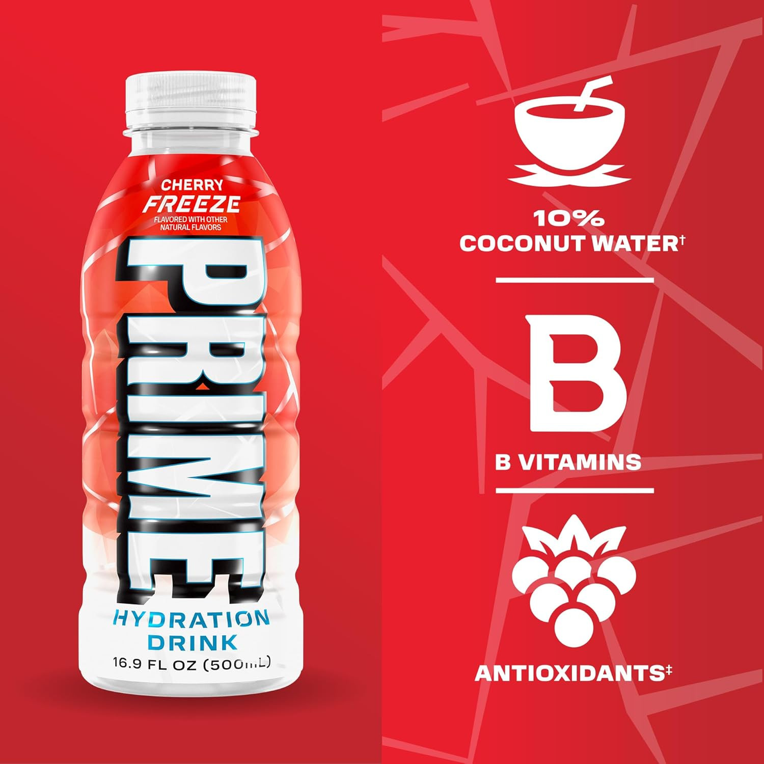 CHERRY FREEZE, Sports Drinks with Coconut Water, Electrolyte Enhanced to Repleni