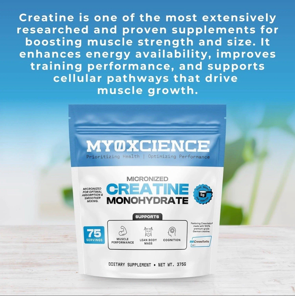 MYOXCIENCE Micronized Creatine | with 100% Creavitalis—The World’s Purest Mic…
