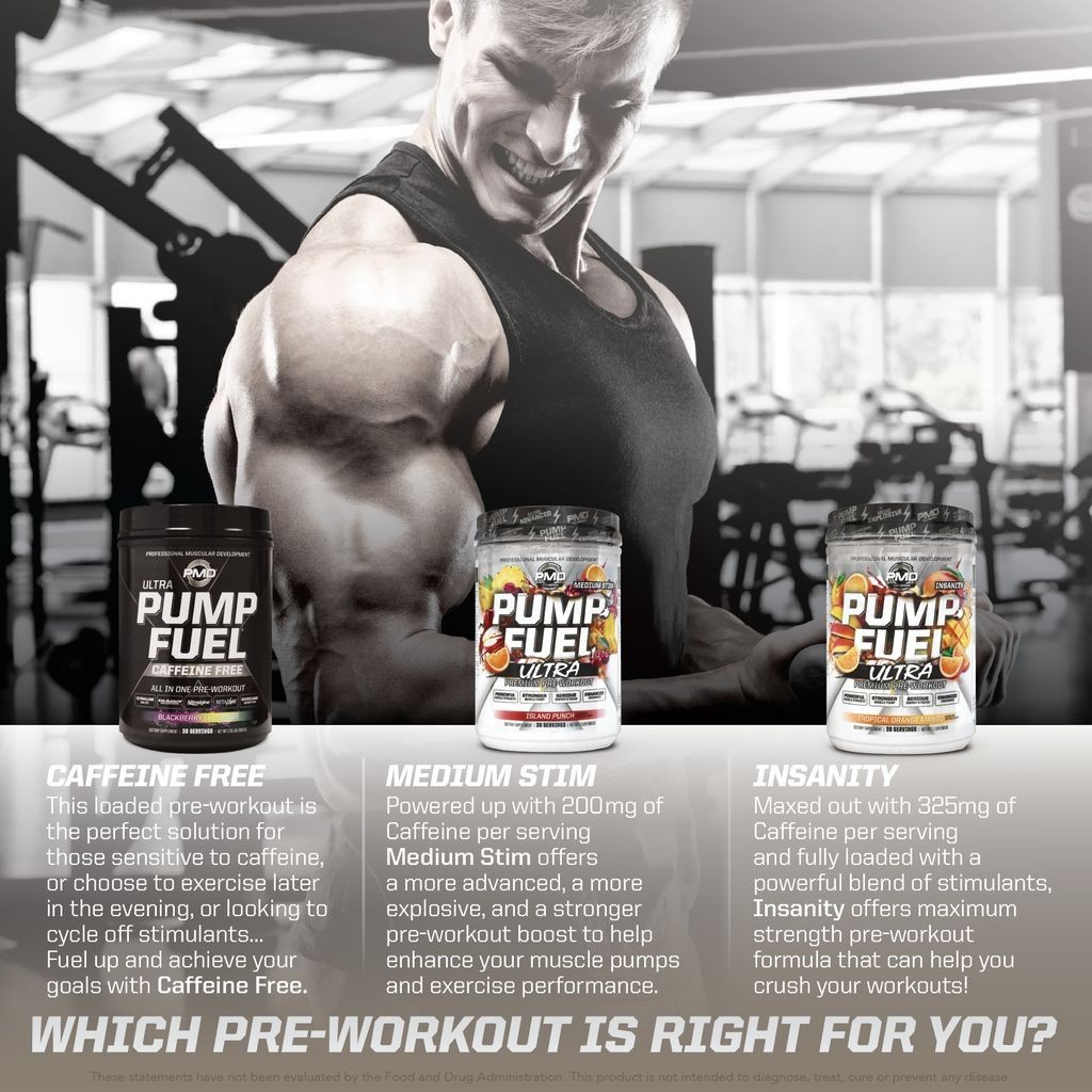 PMD SPORTS PUMP FUEL ULTRA – PRE WORKOUT – ISLAND PUNCH (30 Servings)