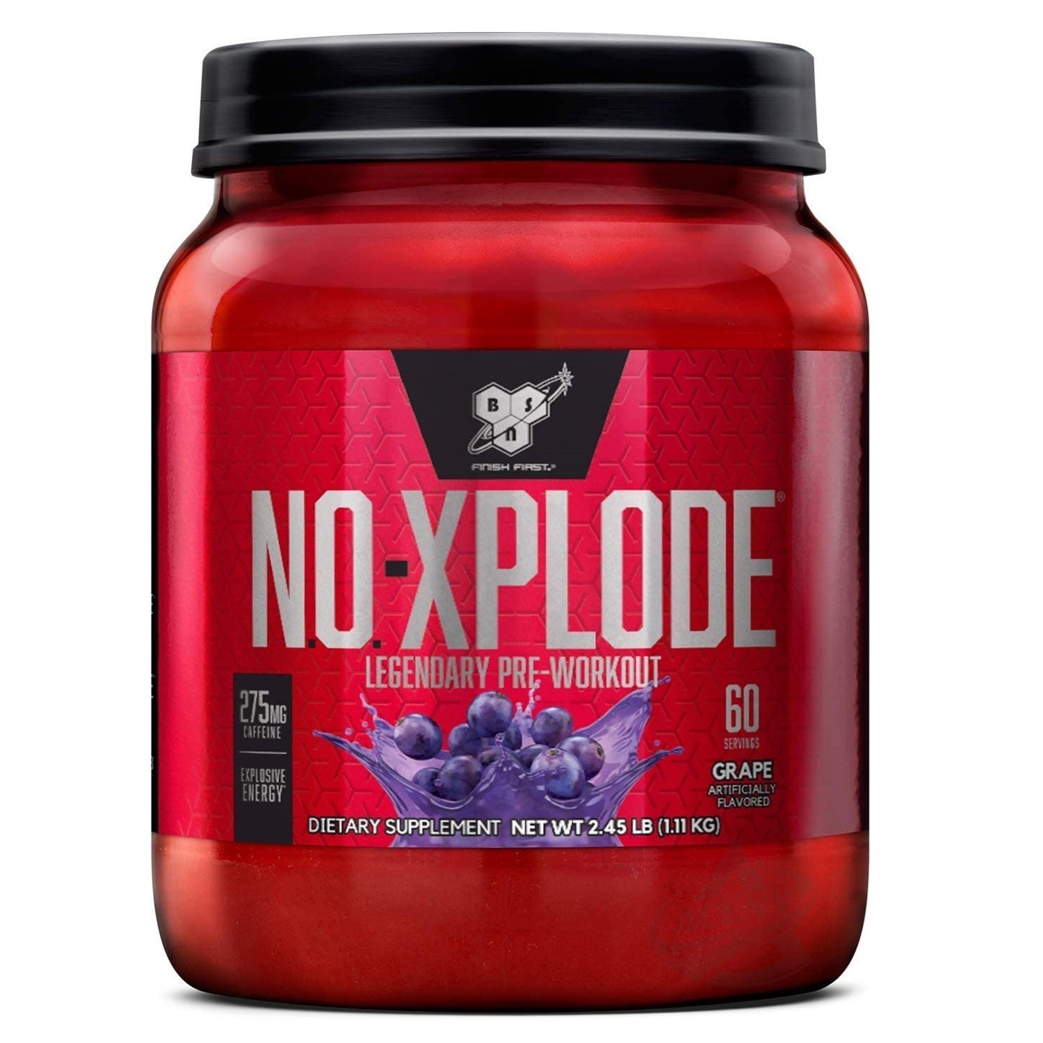 BSN N.O.-XPLODE Pre-Workout Grape Supplement – 30 Servings