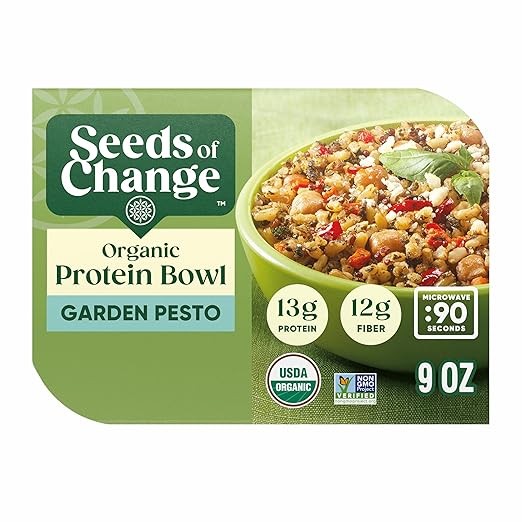SEEDS OF CHANGE Organic Protein Bowl Garden Pesto, Prepared Entrée, 9 oz