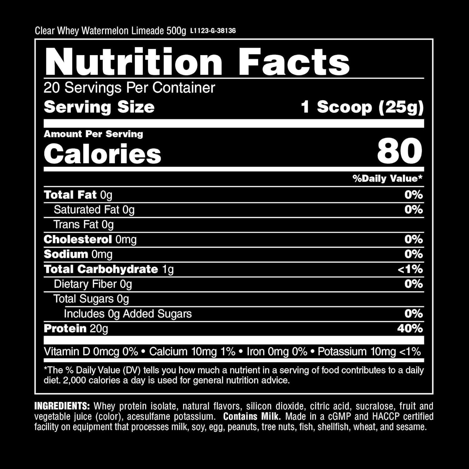 Clear Whey Isolate Protein Powder – Easy to Digest and Mix, 5G BCAA, Deliciously