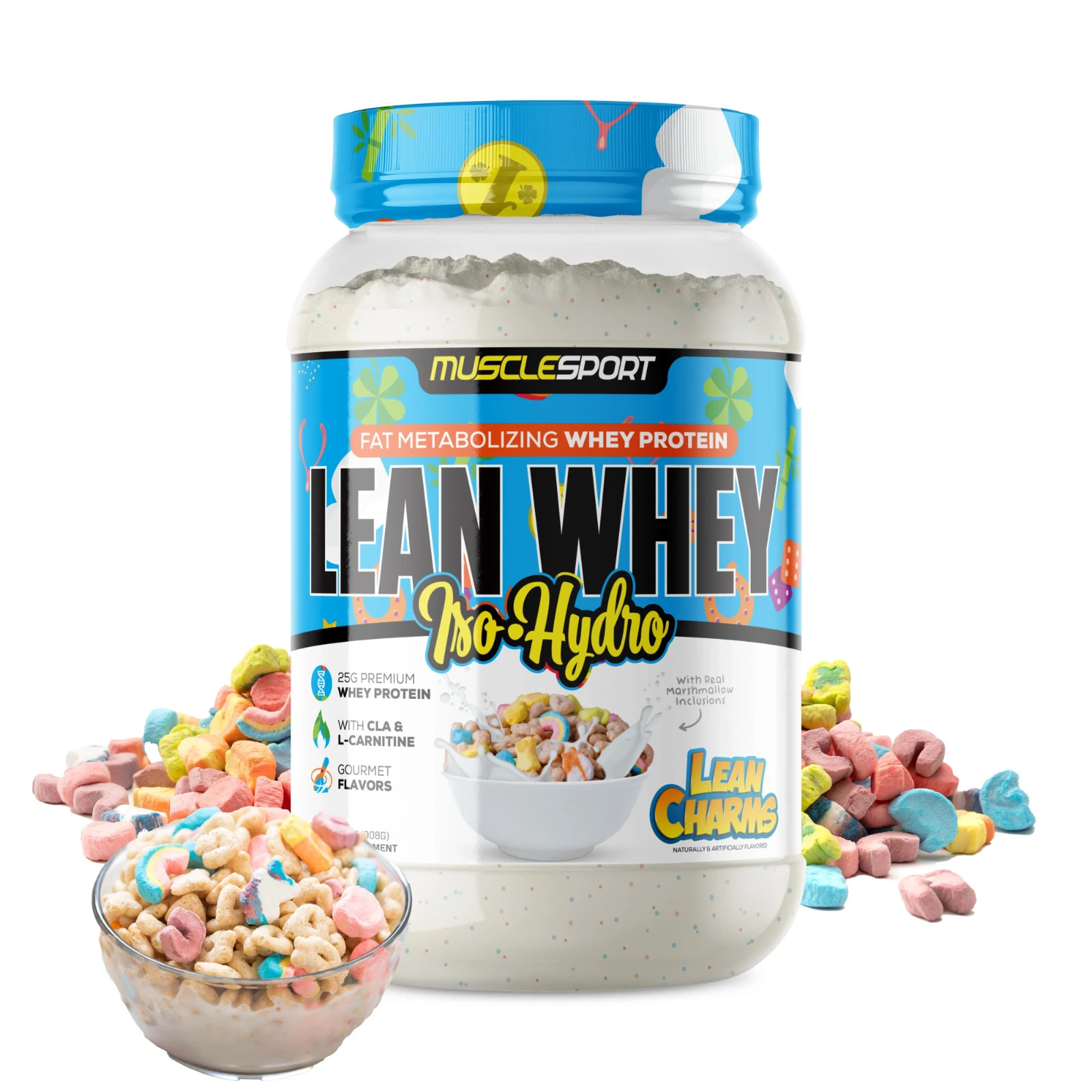 Lean Whey, Iso-Hydro, LEAN CHARMS, 2 lbs (908 g)