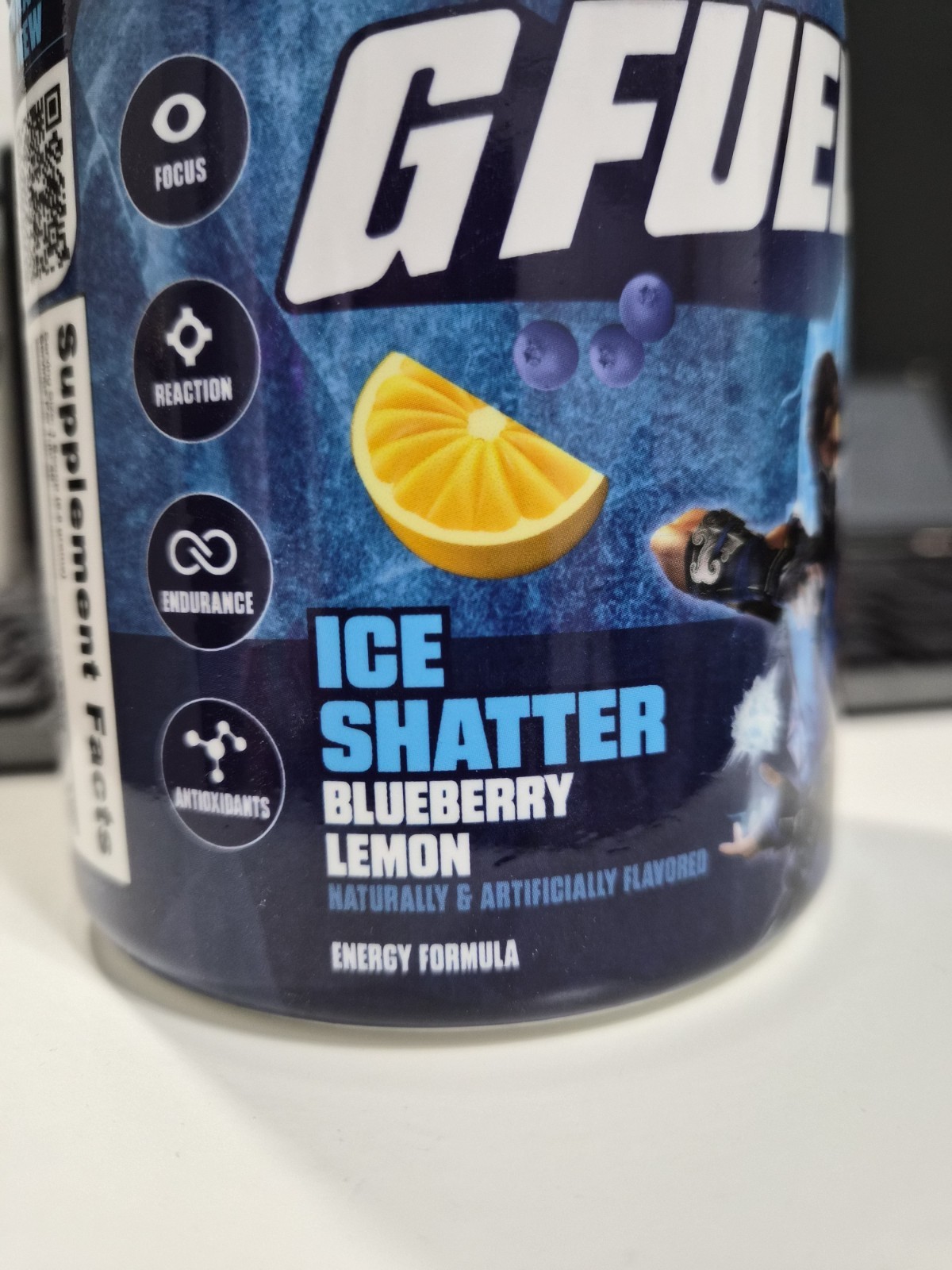 G Fuel Mortal Kombat Ice Shatter 2.0 Blueberry Lemon Energy Formula 40 Servings