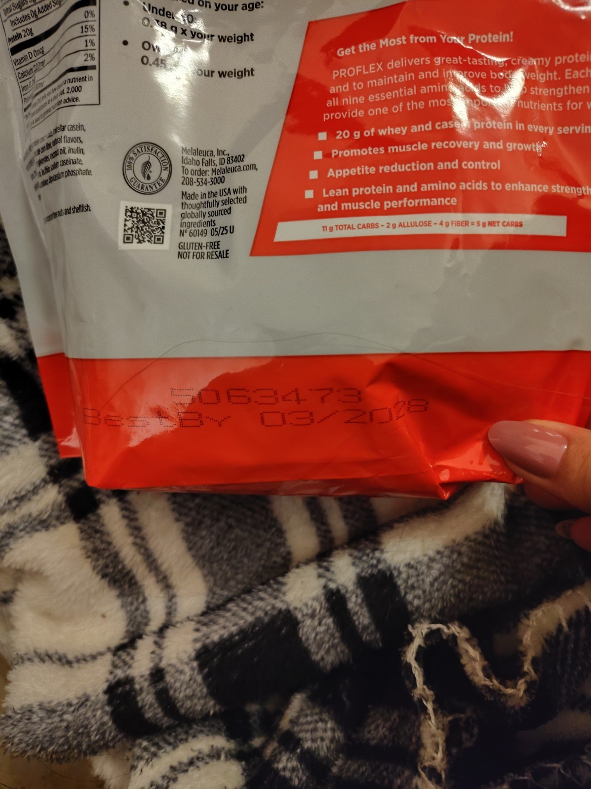 Melaleuca Proflex Protein Shake 21.69 oz Vanilla Bean 20g Protein 03/28 Exp.