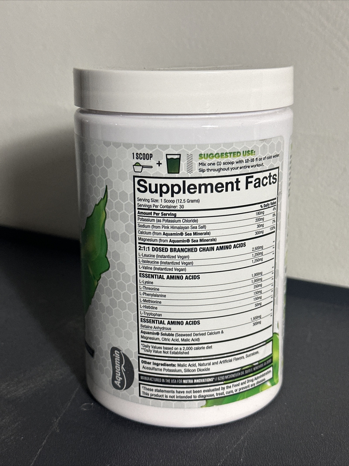 NUTRA INNOVATIONS Essentials Amino Hydration Candy Green Apple Read Clearance!
