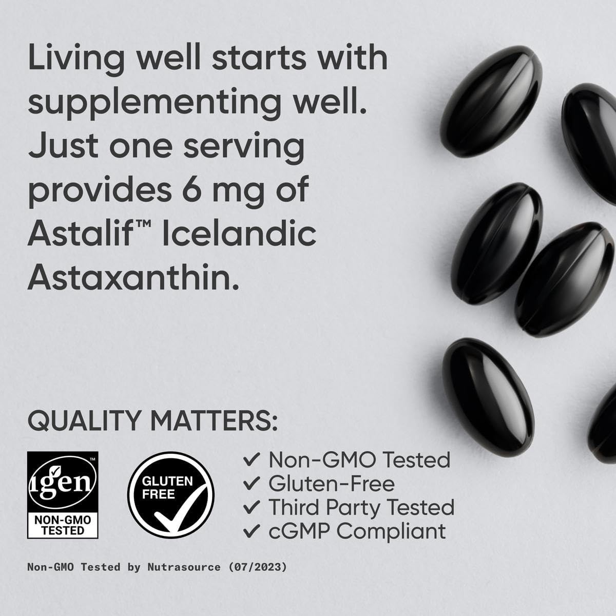 Microalgae Astaxanthin Softgels w/ Organic Virgin Coconut Oil (120pk)
