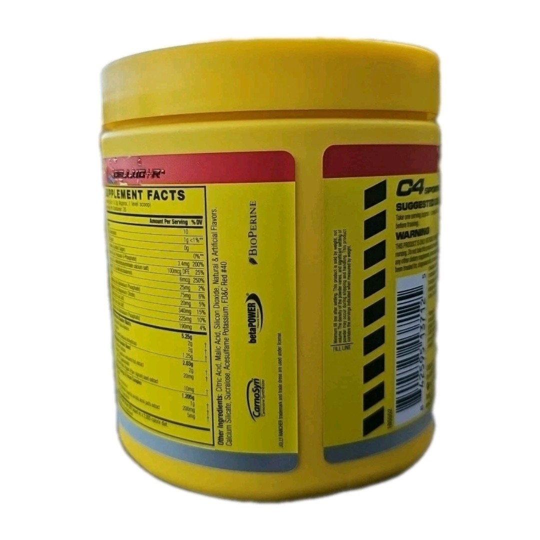 C4 Sport Ripped Pre-Workout – Jolly Rancher Cherry – Size: 9.4 oz