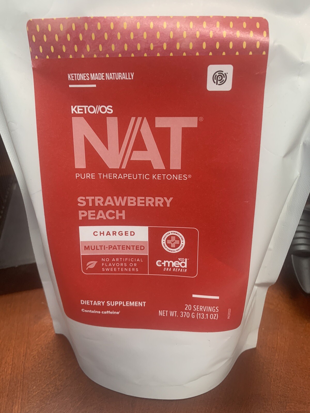 NEW Pruvit Keto OS Nat – Strawberry Peach- Charged – Bulk Bag 20 Servings