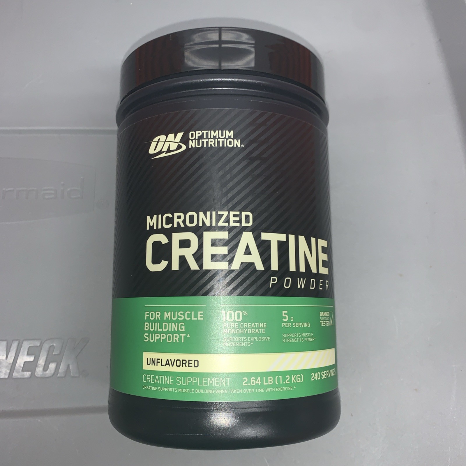 Optimum Nutrition Micronized Creatine Monohydrate Unflavored 240 Serv. EXP 01/28