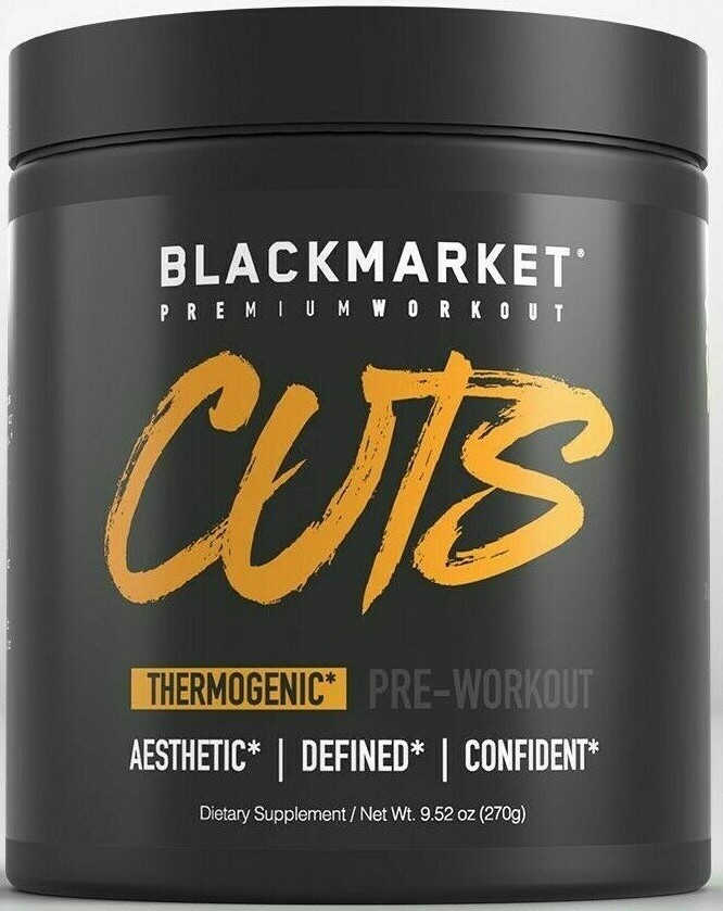 BLACKMARKET LABS CUTS Thermogenic Pre-Workout Aesthetic Defined Confident 30Srv