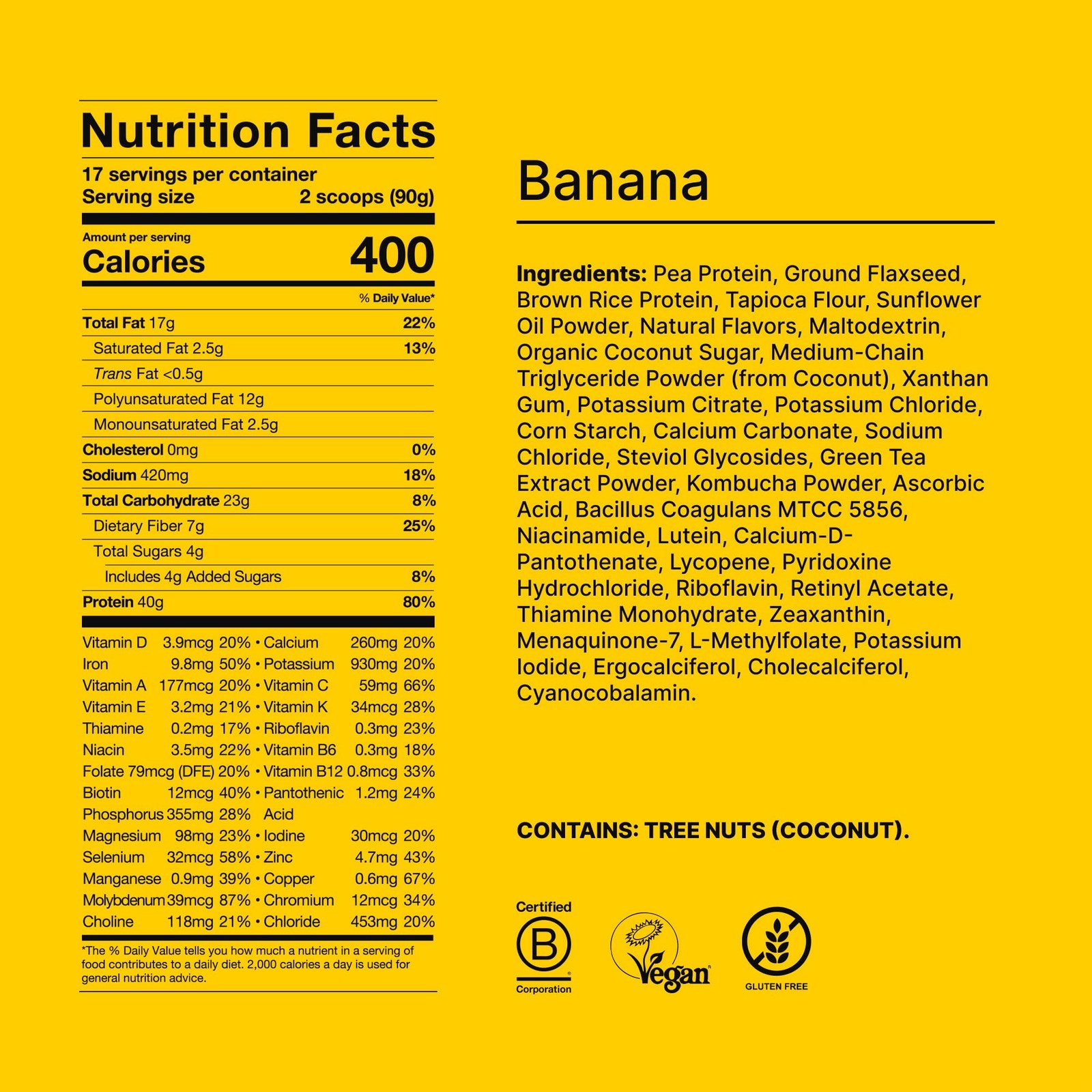Huel Black Edition | Banana | 40g Vegan Protein 53.92 Ounce (Pack of 1)