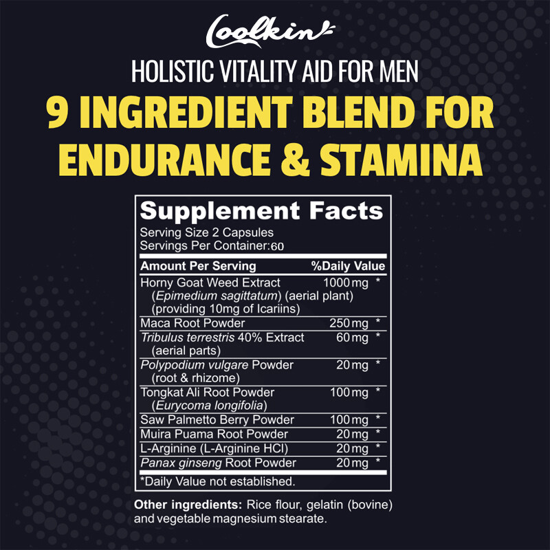 Macho Male -Maca,Horny Goat Weed,Panax Ginseng,Saw Palmetto-Testosterone Booster