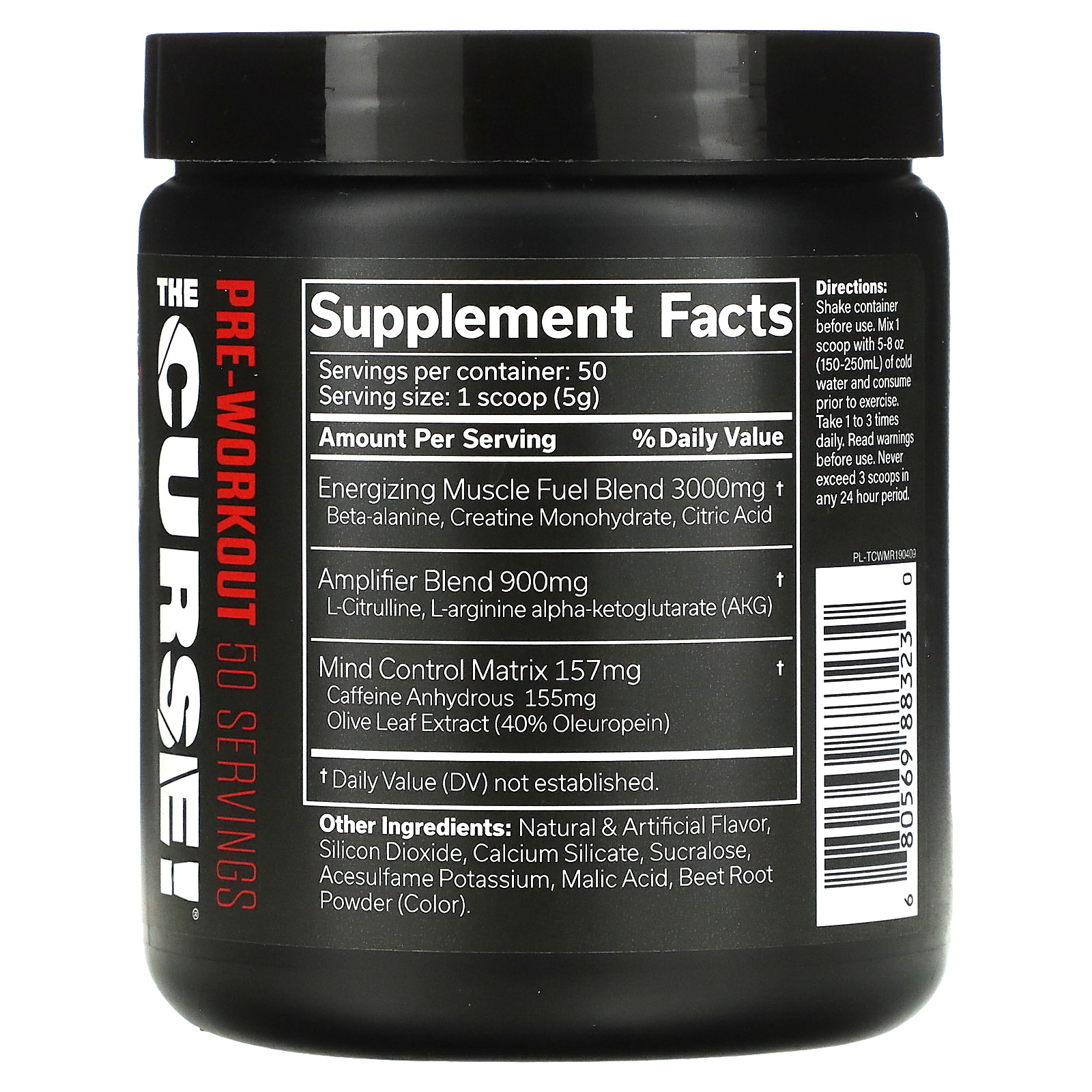 JNX Sports® the Curse Pre Workout Powder Watermelon Pre Workout Mix for Energy a
