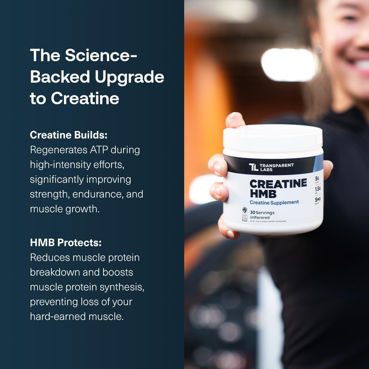 30 Servings Creatine HMB – Clean Formula for Strength, Lean Physique & Wellness