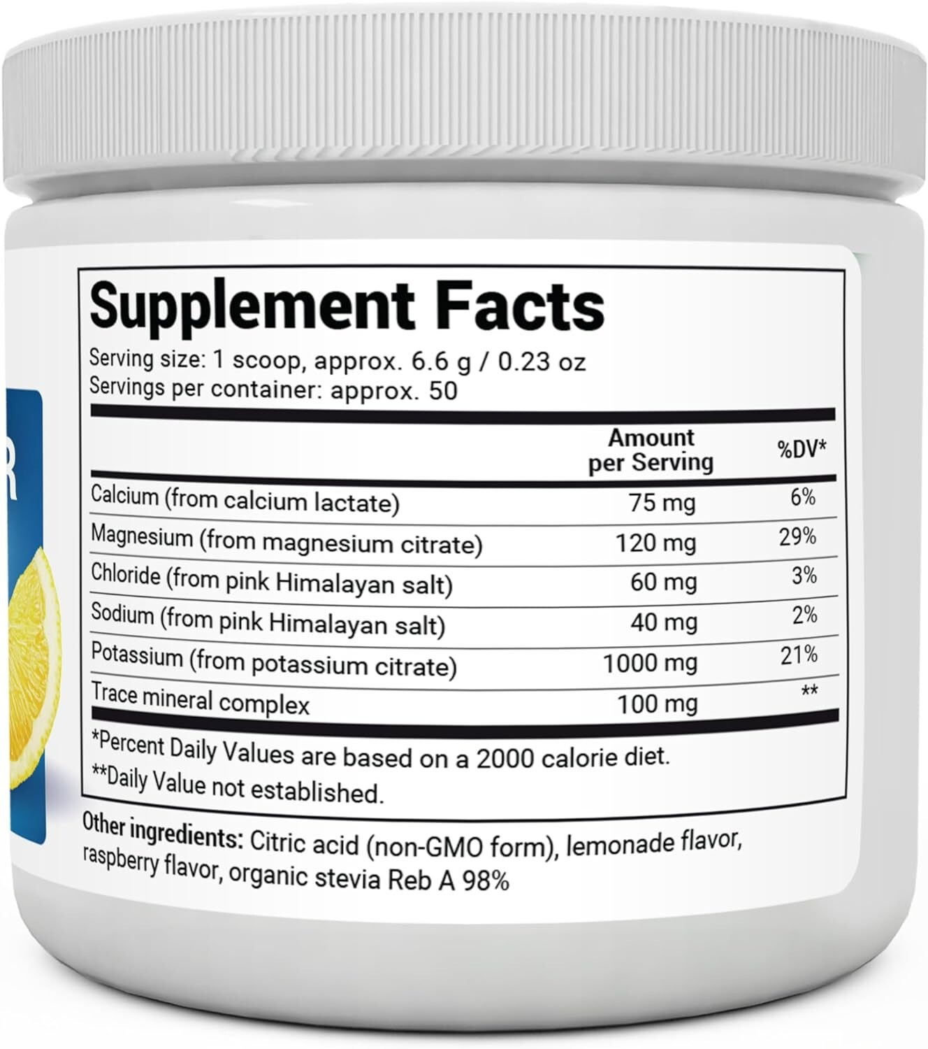 Dr. Berg Electrolyte Powder, Raspberry & Lemon, Hydration Drink Mix,50 Servings