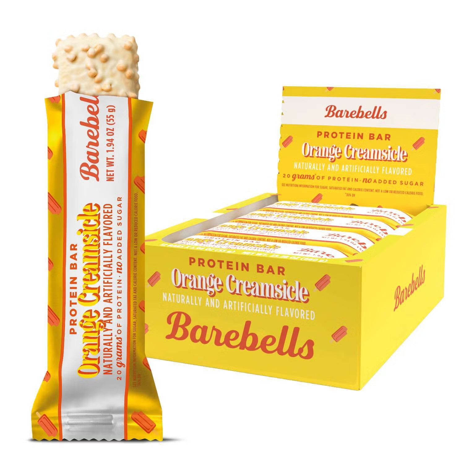 Barebells Protein Bar Orange Creamsicle 12 Bars Barebell Bars NEW! Dreamsicle