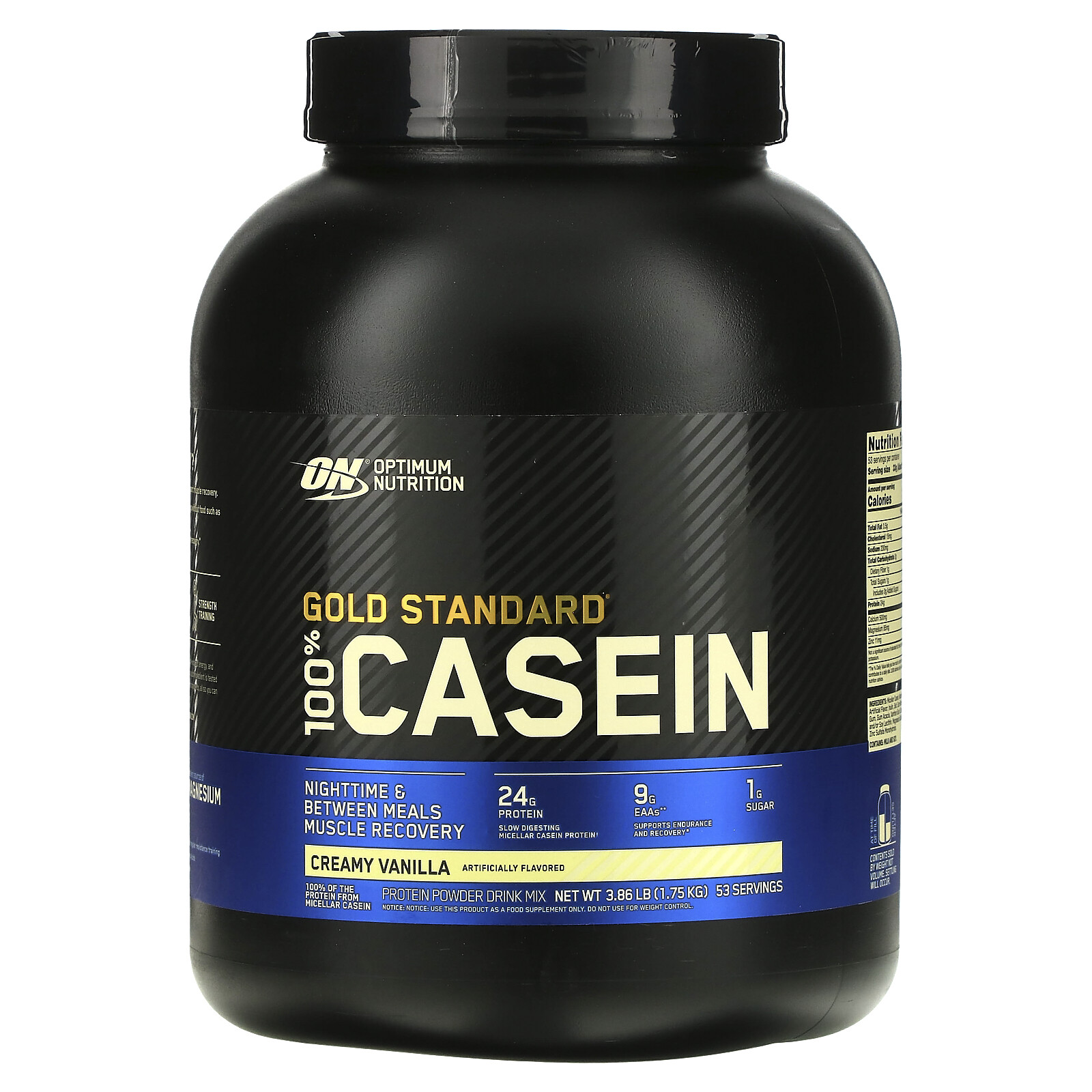 Gold Standard 100% Casein , Creamy Vanilla, 3.86 lb (1.75 kg)