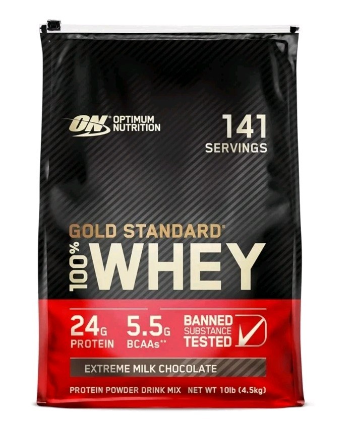 Optimum Nutrition Gold Standard 100% Whey Protein, MilkChocolate – 10lb