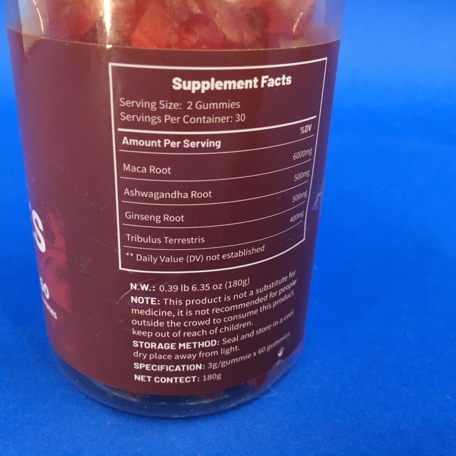 PersiNeed Maca Gummies 3-in-1 Maca Root Black Red Yellow 60 Gummies