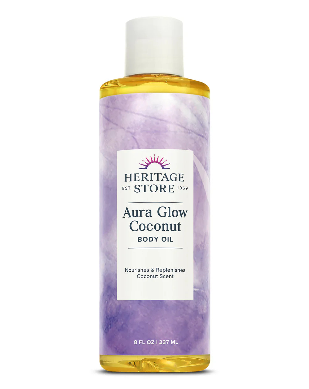 Heritage Products Aura Glow Coconut Massage Lotion (Pack of 8, 8 Fl Oz.)