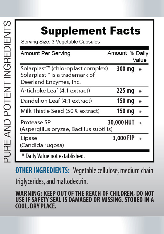unique solarplast formula – LIVER DETOXIFIER 825mg – repair aging damage 2B