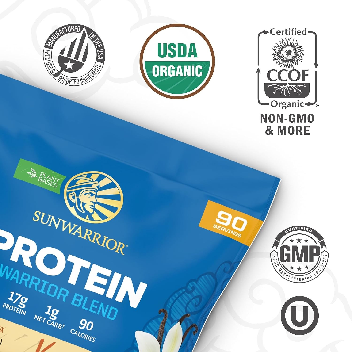 Sunwarrior Vegan Organic Protein Powder Plant-Based | BCAA Amino Acids | 4.96 lb