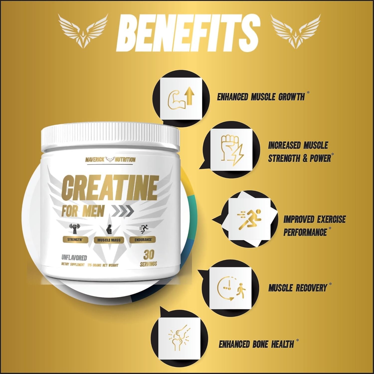 Pure Creatine Monohydrate 175 Gram Powder Micronized 30 Servings 5g Per Serving