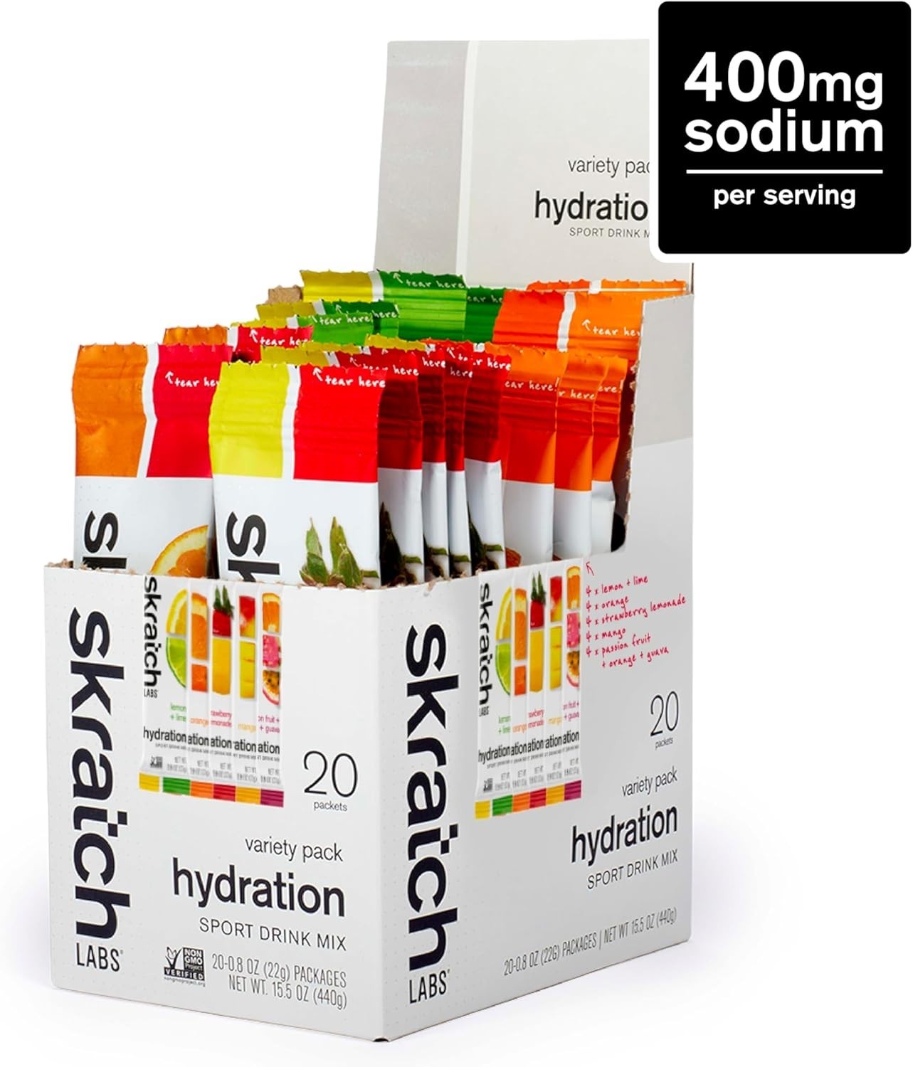 Hydration Packets Variety Pack – 20 Electrolyte Drink Mixes for Athletes
