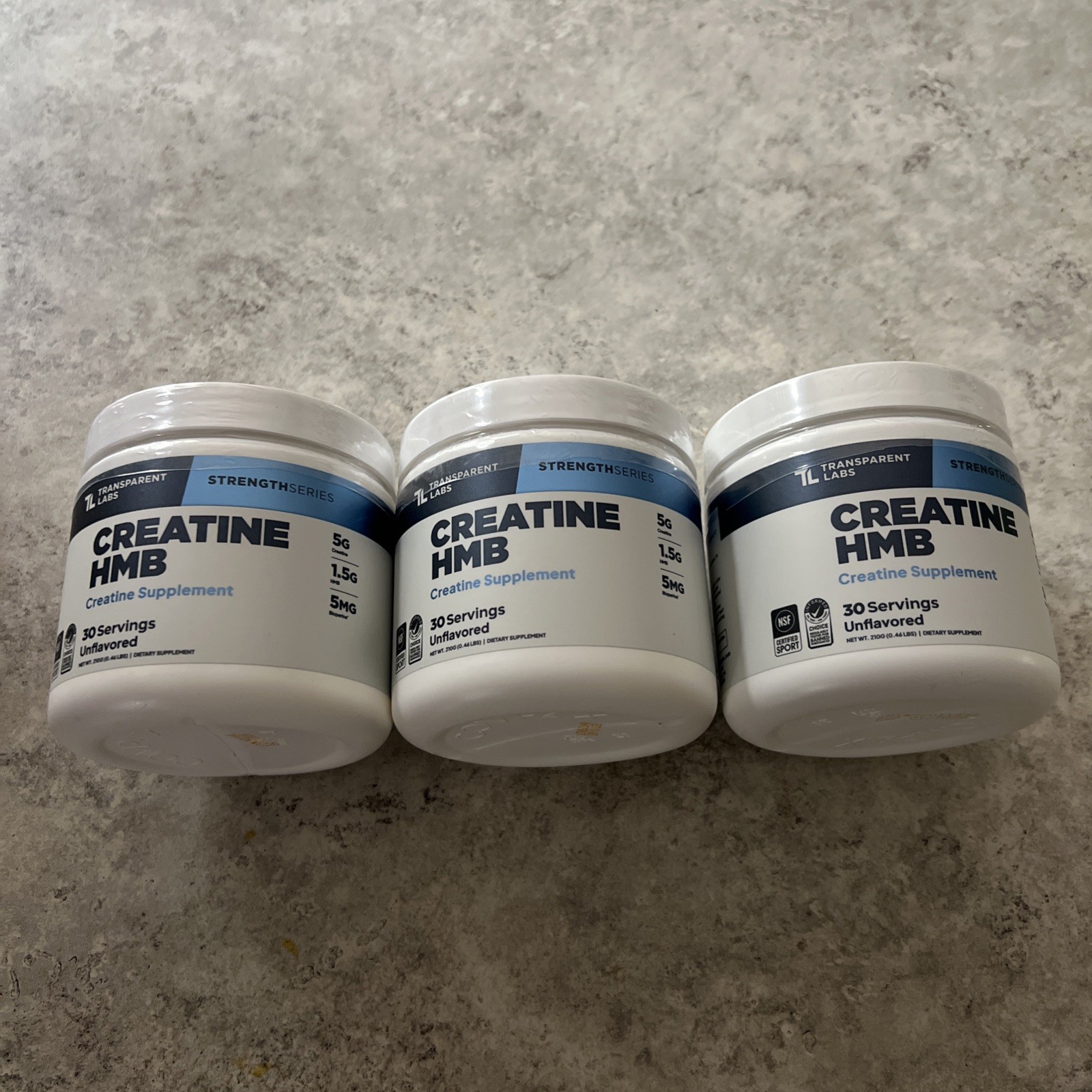 3X Transparent Labs Creatine HMB Powder – 30 Servings Unflavored EXP 01/2028