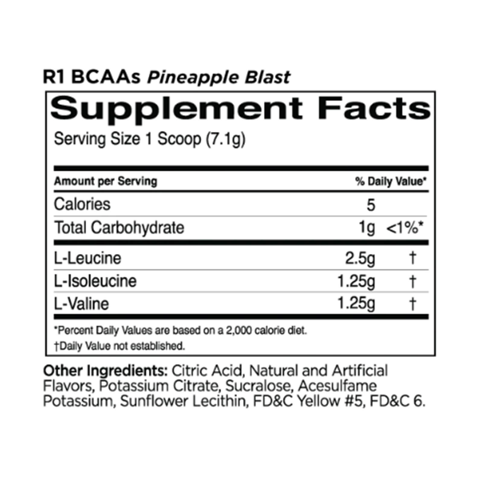 RULE 1 BCAA 60 serv Pineapple Blast Branched Chain Amino Acids 426g